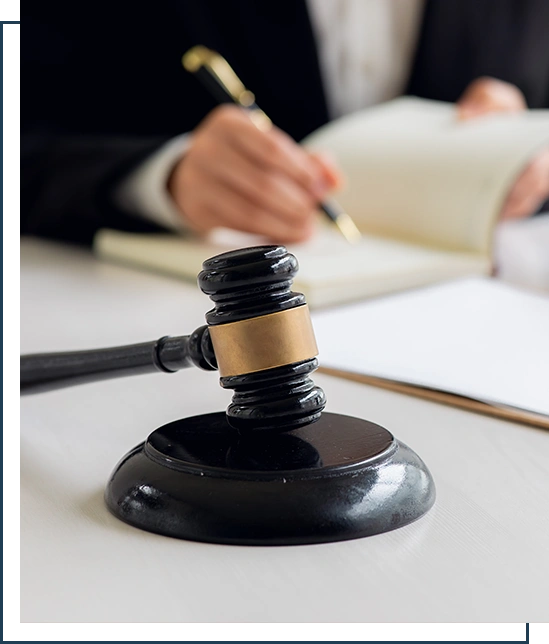 Justice and Lawyer concept, Close up of female judge at a courtroom