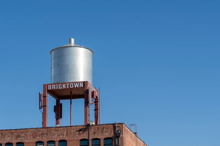 Oklahoma City, Oklahoma Bricktown watertower on top of the historic Case Plow Building built in 1909